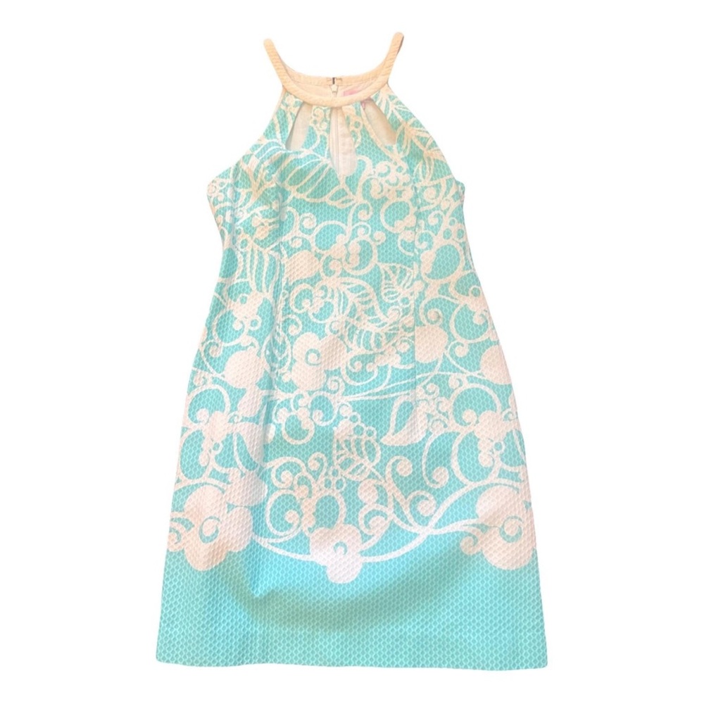 Lilly Pulitzer Elegant Aqua and Cream Dress